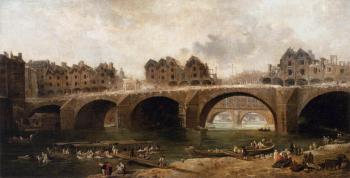 休伯特 羅伯特 Demolition of the Houses on the Pont Notre-Dame in 1786
